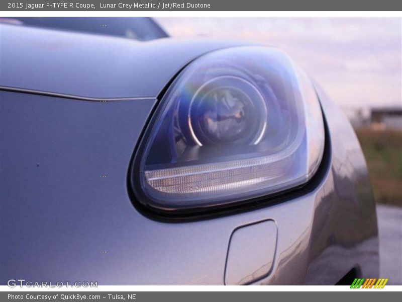 Lunar Grey Metallic / Jet/Red Duotone 2015 Jaguar F-TYPE R Coupe