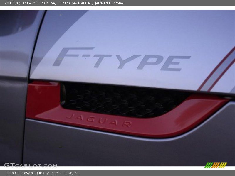 Lunar Grey Metallic / Jet/Red Duotone 2015 Jaguar F-TYPE R Coupe