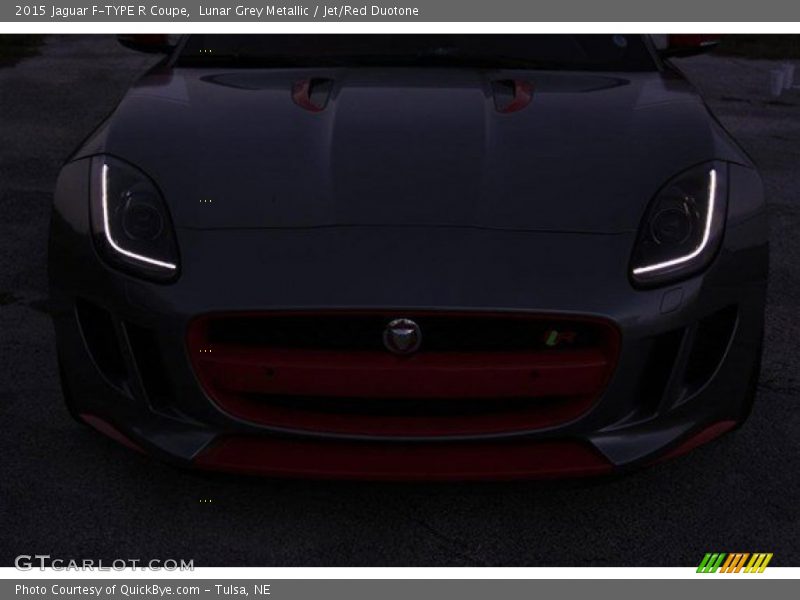 Lunar Grey Metallic / Jet/Red Duotone 2015 Jaguar F-TYPE R Coupe