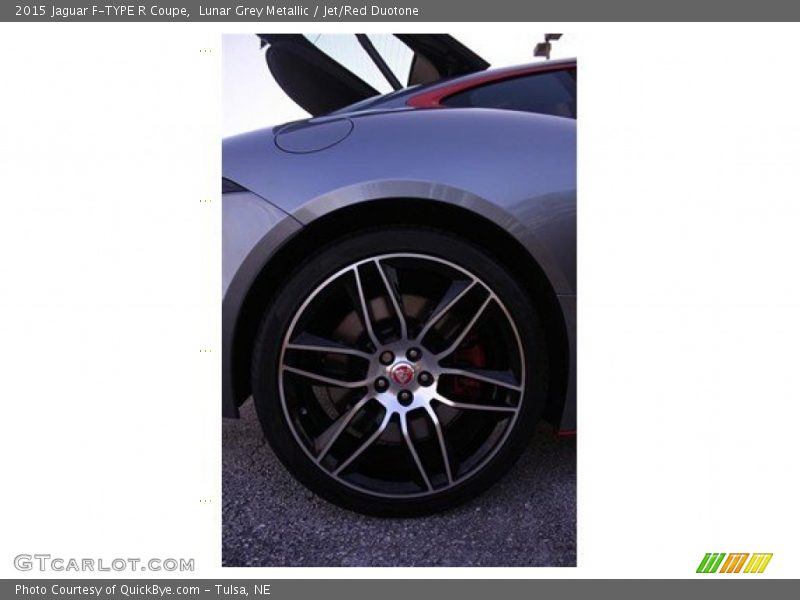 Lunar Grey Metallic / Jet/Red Duotone 2015 Jaguar F-TYPE R Coupe