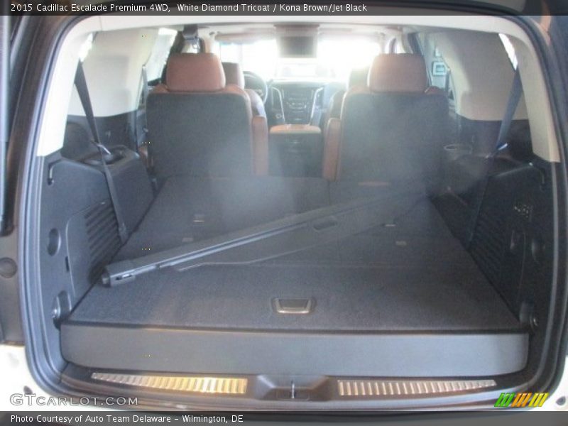 White Diamond Tricoat / Kona Brown/Jet Black 2015 Cadillac Escalade Premium 4WD