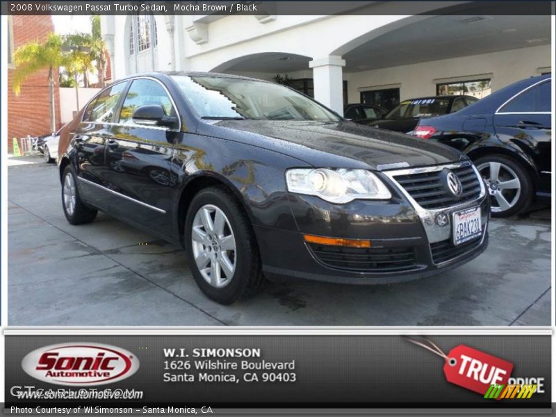 Mocha Brown / Black 2008 Volkswagen Passat Turbo Sedan