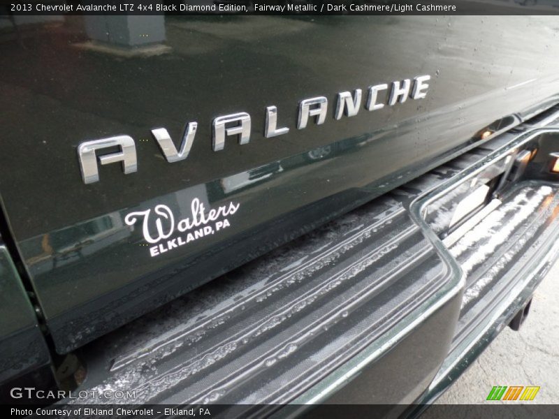 Fairway Metallic / Dark Cashmere/Light Cashmere 2013 Chevrolet Avalanche LTZ 4x4 Black Diamond Edition
