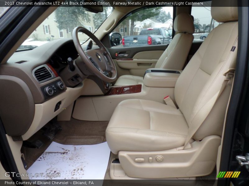 Front Seat of 2013 Avalanche LTZ 4x4 Black Diamond Edition