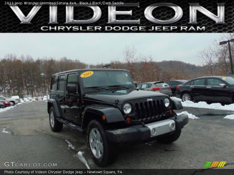 Black / Black/Dark Saddle 2011 Jeep Wrangler Unlimited Sahara 4x4