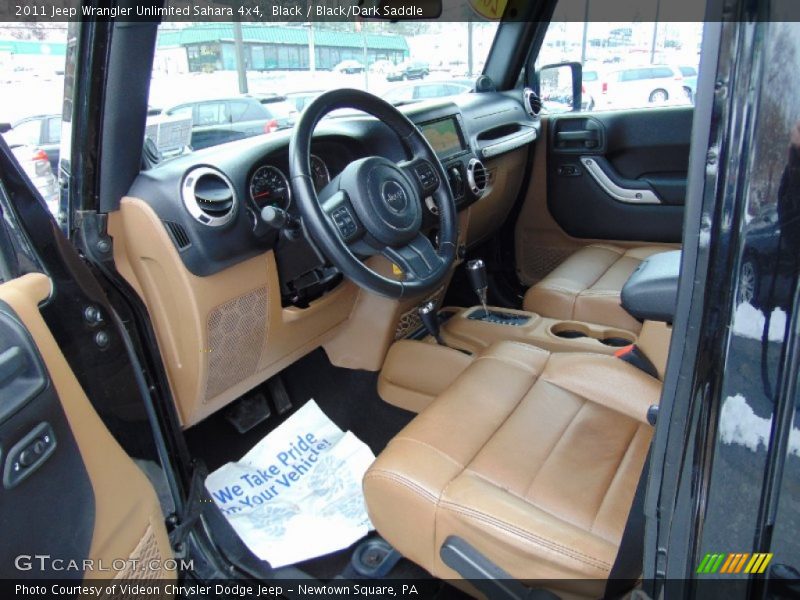 Black / Black/Dark Saddle 2011 Jeep Wrangler Unlimited Sahara 4x4