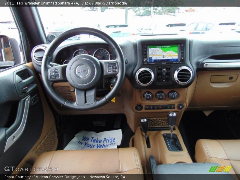 Black / Black/Dark Saddle 2011 Jeep Wrangler Unlimited Sahara 4x4