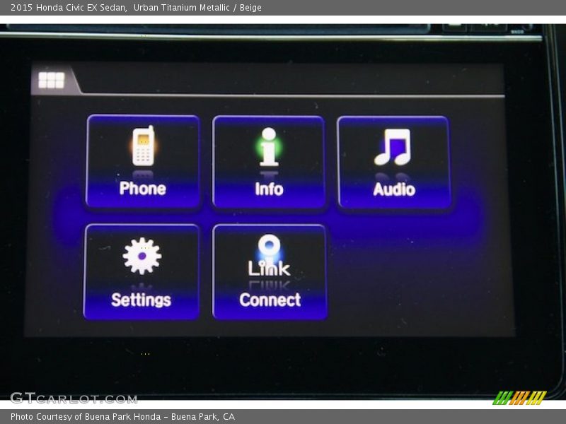 Urban Titanium Metallic / Beige 2015 Honda Civic EX Sedan