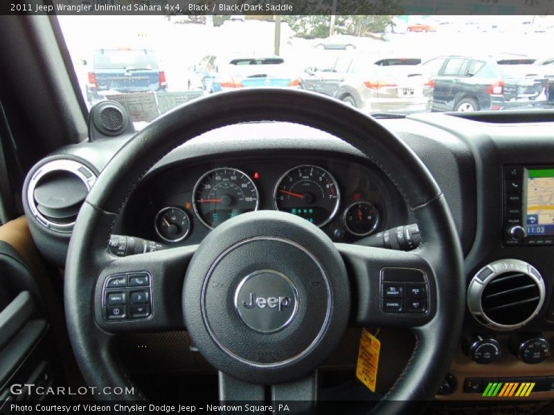 Black / Black/Dark Saddle 2011 Jeep Wrangler Unlimited Sahara 4x4