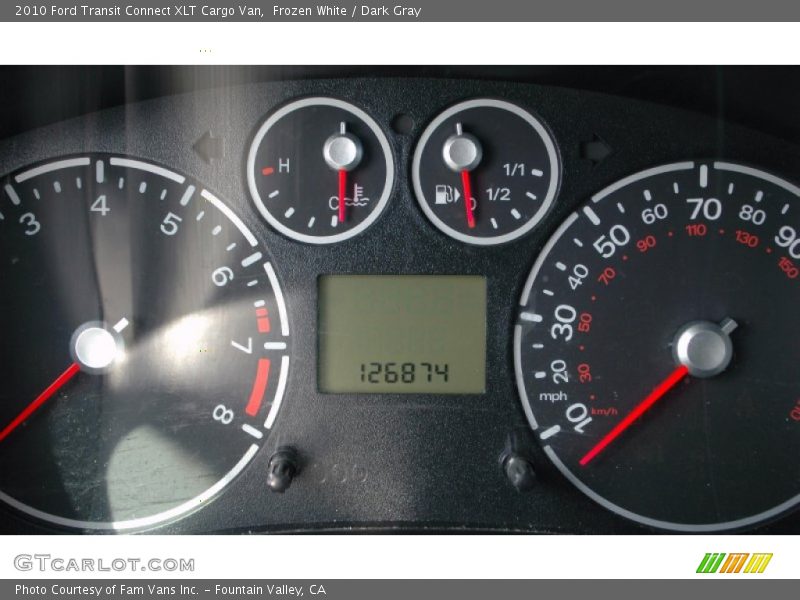 Frozen White / Dark Gray 2010 Ford Transit Connect XLT Cargo Van