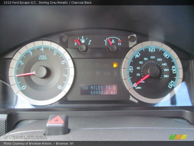 Sterling Grey Metallic / Charcoal Black 2010 Ford Escape XLT