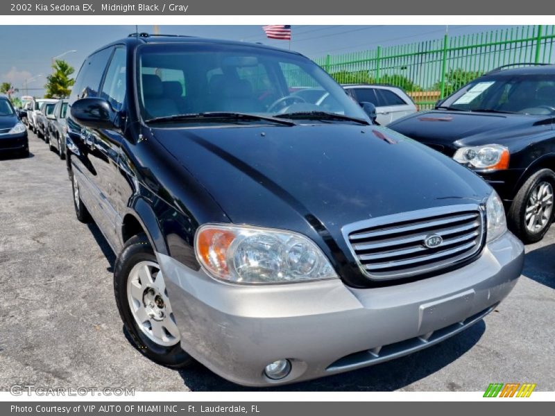 Midnight Black / Gray 2002 Kia Sedona EX