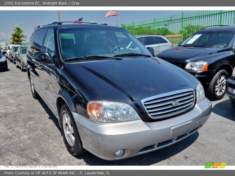 Midnight Black / Gray 2002 Kia Sedona EX
