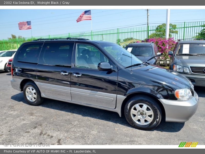 Midnight Black / Gray 2002 Kia Sedona EX