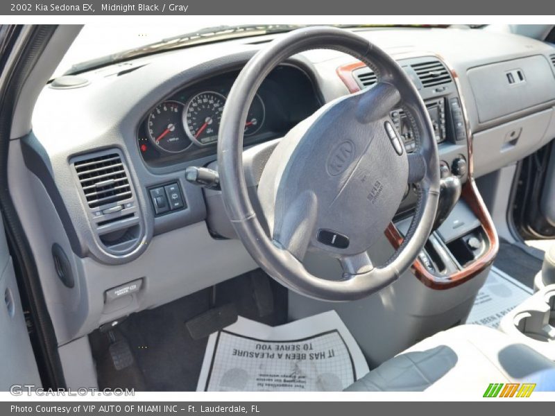 Midnight Black / Gray 2002 Kia Sedona EX