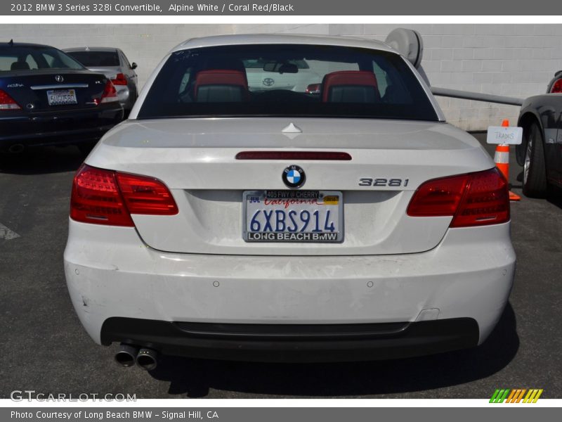 Alpine White / Coral Red/Black 2012 BMW 3 Series 328i Convertible