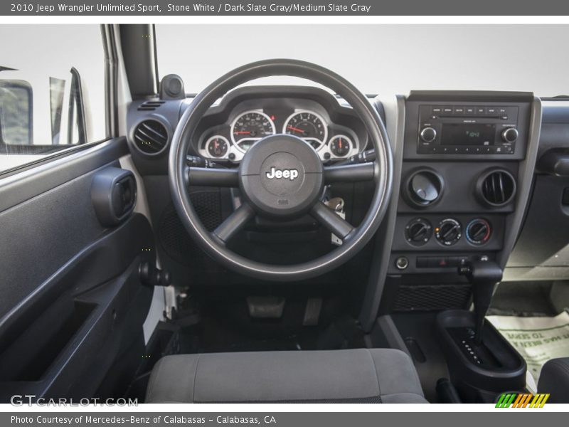 Stone White / Dark Slate Gray/Medium Slate Gray 2010 Jeep Wrangler Unlimited Sport