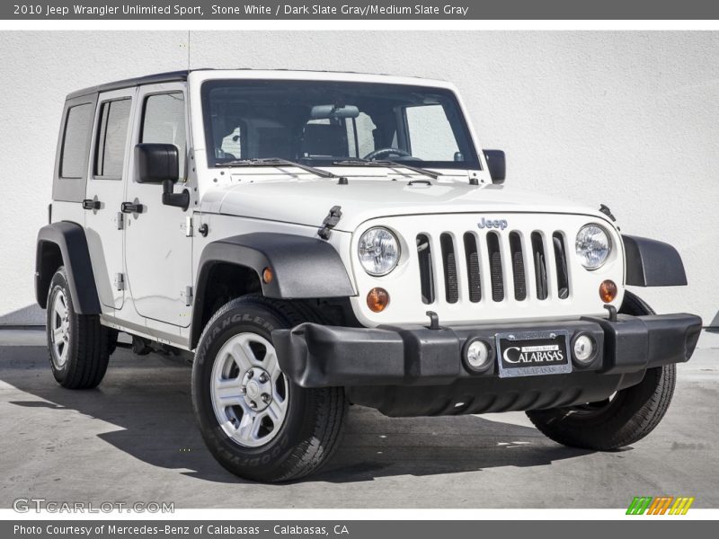 Stone White / Dark Slate Gray/Medium Slate Gray 2010 Jeep Wrangler Unlimited Sport