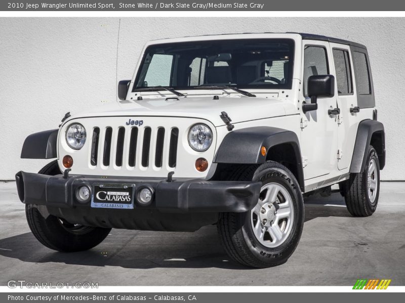 Stone White / Dark Slate Gray/Medium Slate Gray 2010 Jeep Wrangler Unlimited Sport