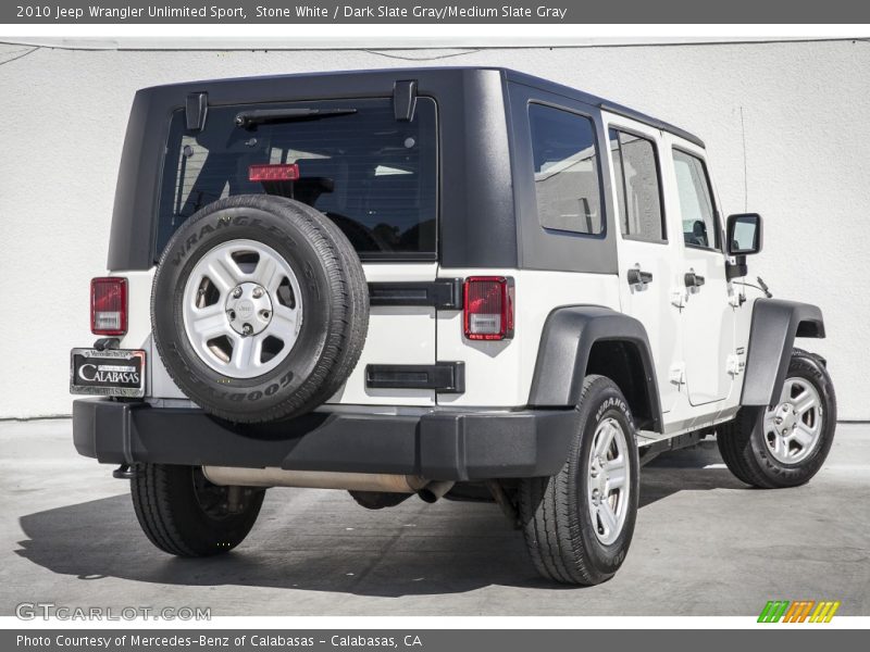 Stone White / Dark Slate Gray/Medium Slate Gray 2010 Jeep Wrangler Unlimited Sport