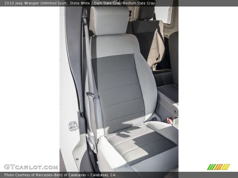 Stone White / Dark Slate Gray/Medium Slate Gray 2010 Jeep Wrangler Unlimited Sport