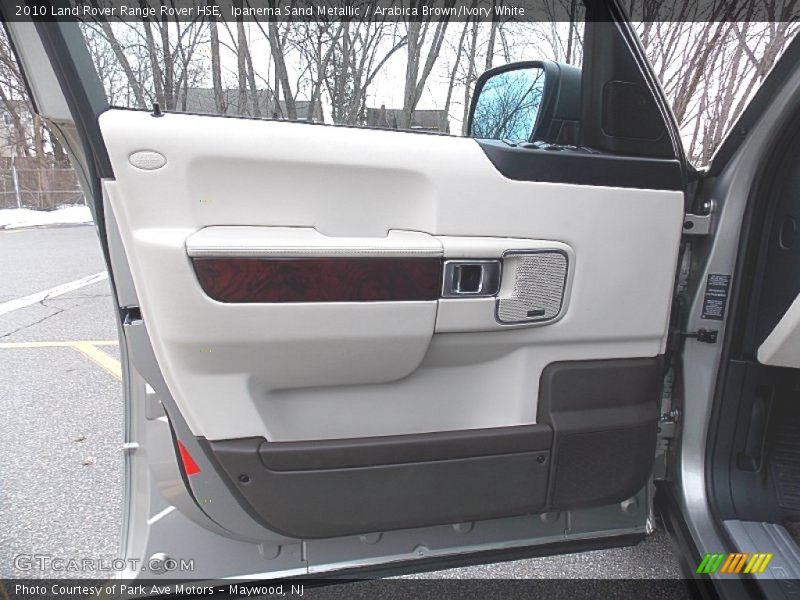 Ipanema Sand Metallic / Arabica Brown/Ivory White 2010 Land Rover Range Rover HSE