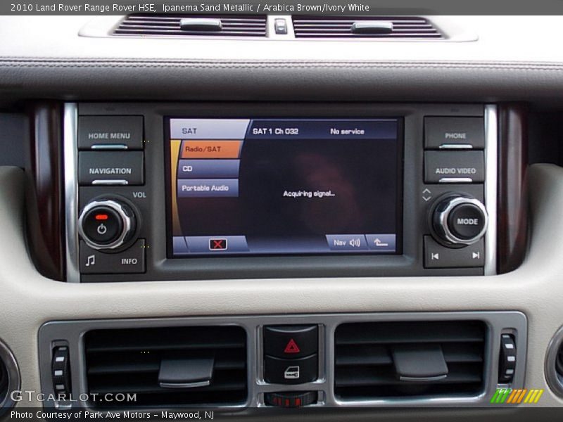Ipanema Sand Metallic / Arabica Brown/Ivory White 2010 Land Rover Range Rover HSE