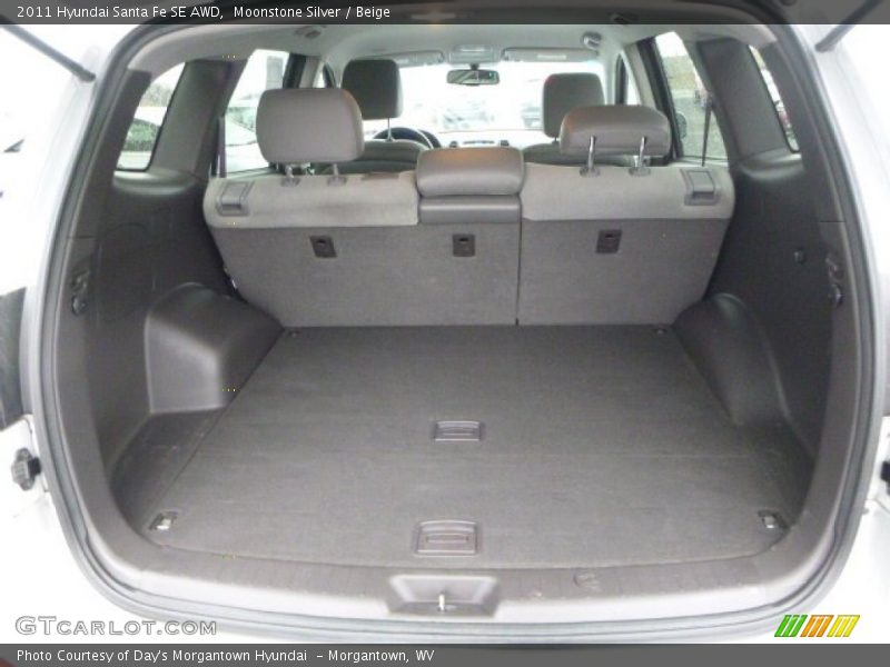 Moonstone Silver / Beige 2011 Hyundai Santa Fe SE AWD