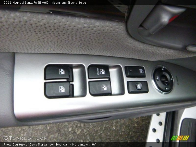 Moonstone Silver / Beige 2011 Hyundai Santa Fe SE AWD