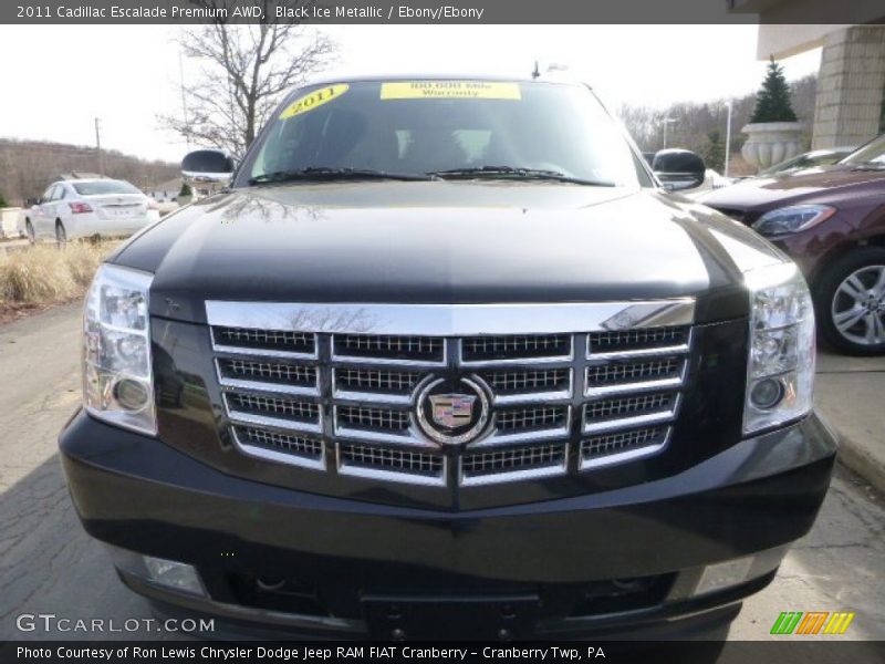 Black Ice Metallic / Ebony/Ebony 2011 Cadillac Escalade Premium AWD