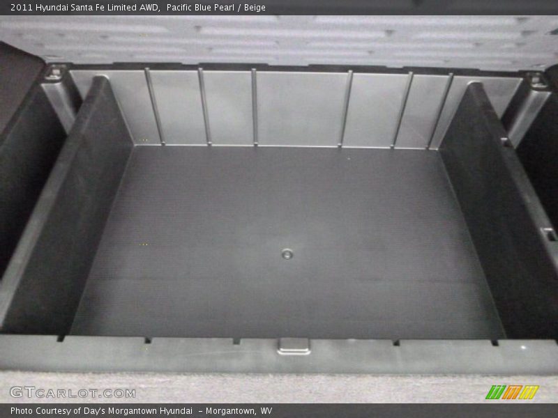 Pacific Blue Pearl / Beige 2011 Hyundai Santa Fe Limited AWD