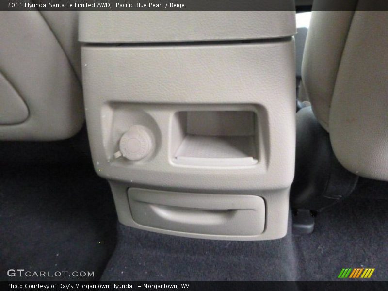 Pacific Blue Pearl / Beige 2011 Hyundai Santa Fe Limited AWD