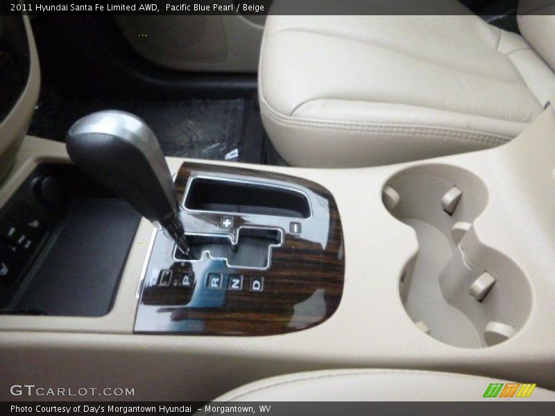 Pacific Blue Pearl / Beige 2011 Hyundai Santa Fe Limited AWD