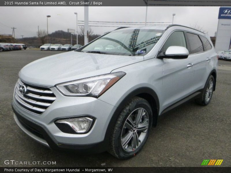 Circuit Silver / Beige 2015 Hyundai Santa Fe Limited AWD