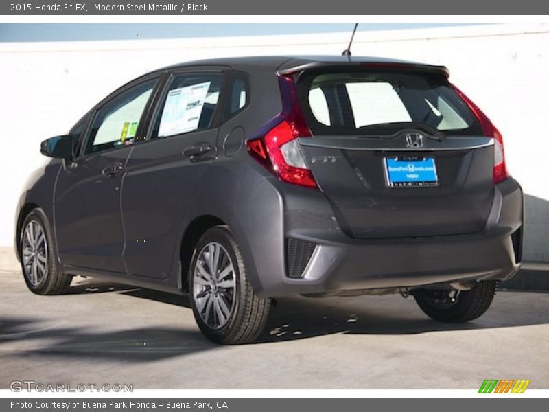 Modern Steel Metallic / Black 2015 Honda Fit EX