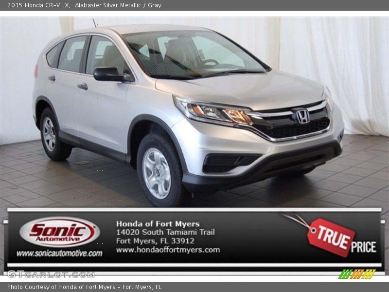 Alabaster Silver Metallic / Gray 2015 Honda CR-V LX