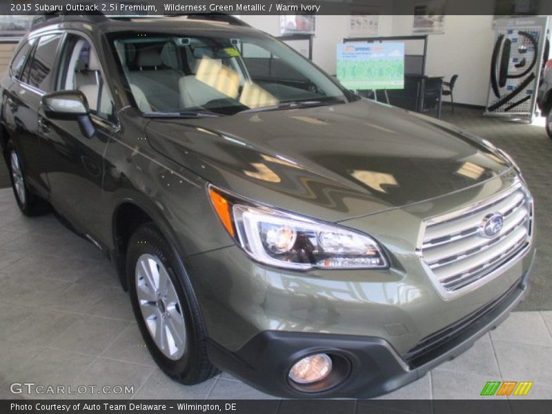 Wilderness Green Metallic / Warm Ivory 2015 Subaru Outback 2.5i Premium