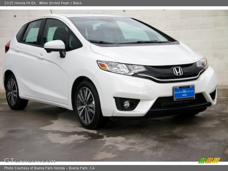 White Orchid Pearl / Black 2015 Honda Fit EX