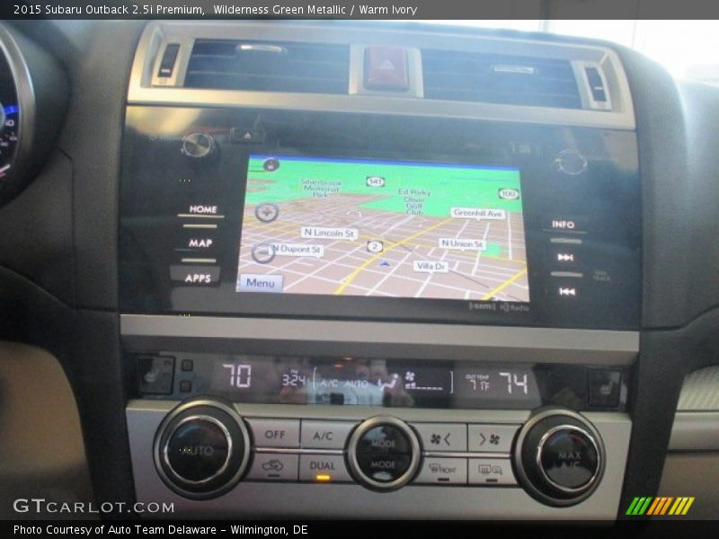 Wilderness Green Metallic / Warm Ivory 2015 Subaru Outback 2.5i Premium