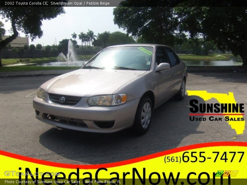 Silverstream Opal / Pebble Beige 2002 Toyota Corolla CE