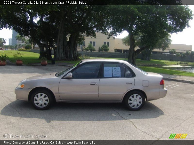 Silverstream Opal / Pebble Beige 2002 Toyota Corolla CE