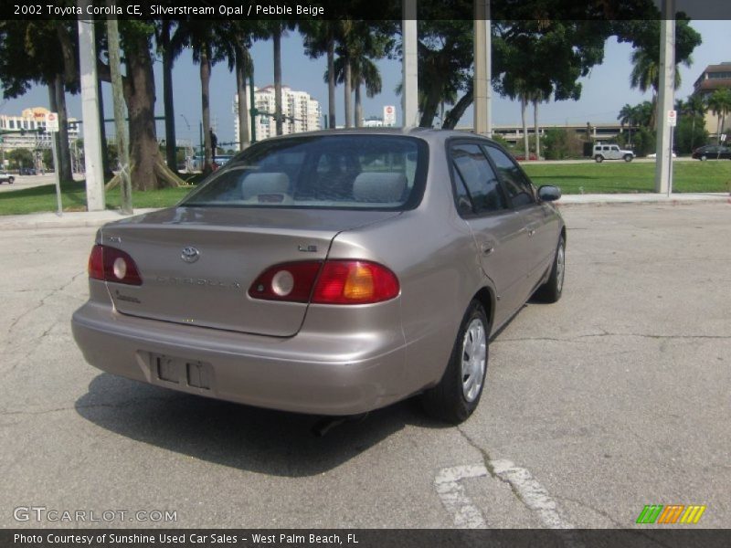 Silverstream Opal / Pebble Beige 2002 Toyota Corolla CE
