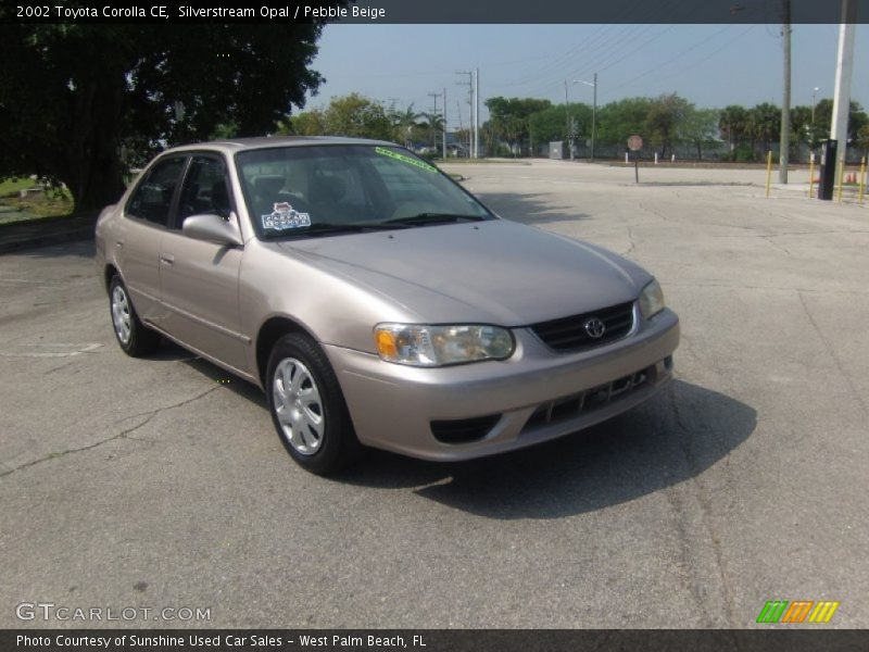 Silverstream Opal / Pebble Beige 2002 Toyota Corolla CE
