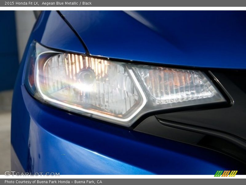 Aegean Blue Metallic / Black 2015 Honda Fit LX