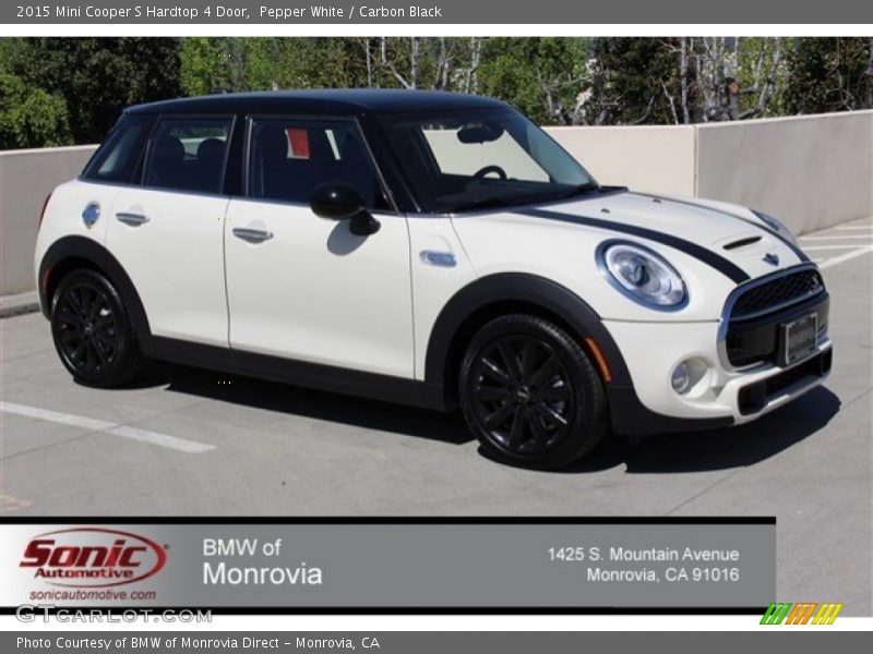 Pepper White / Carbon Black 2015 Mini Cooper S Hardtop 4 Door