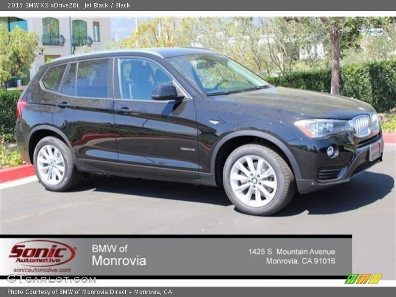 Jet Black / Black 2015 BMW X3 xDrive28i