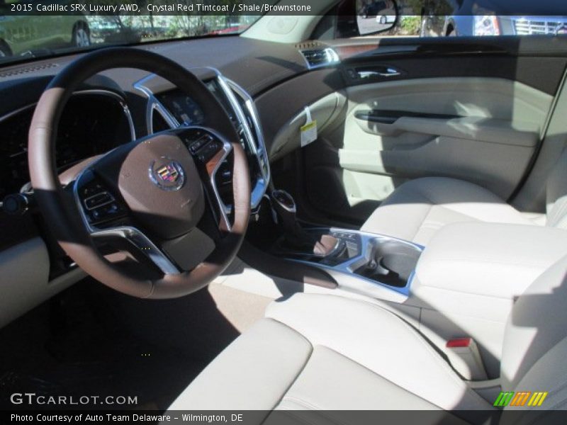 Crystal Red Tintcoat / Shale/Brownstone 2015 Cadillac SRX Luxury AWD