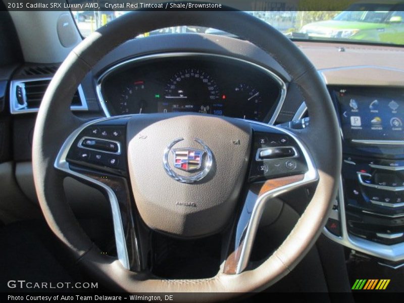 Crystal Red Tintcoat / Shale/Brownstone 2015 Cadillac SRX Luxury AWD