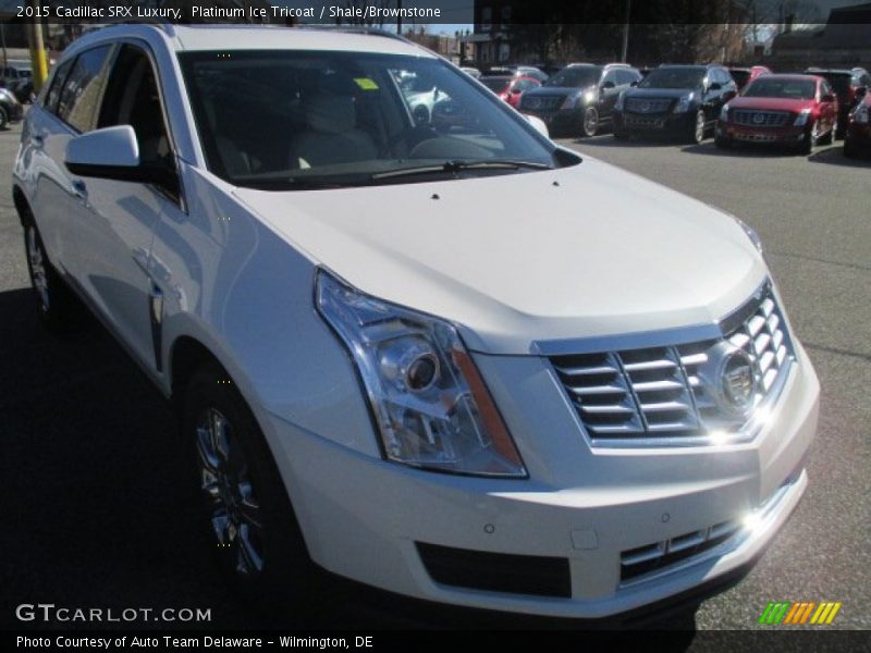 Platinum Ice Tricoat / Shale/Brownstone 2015 Cadillac SRX Luxury