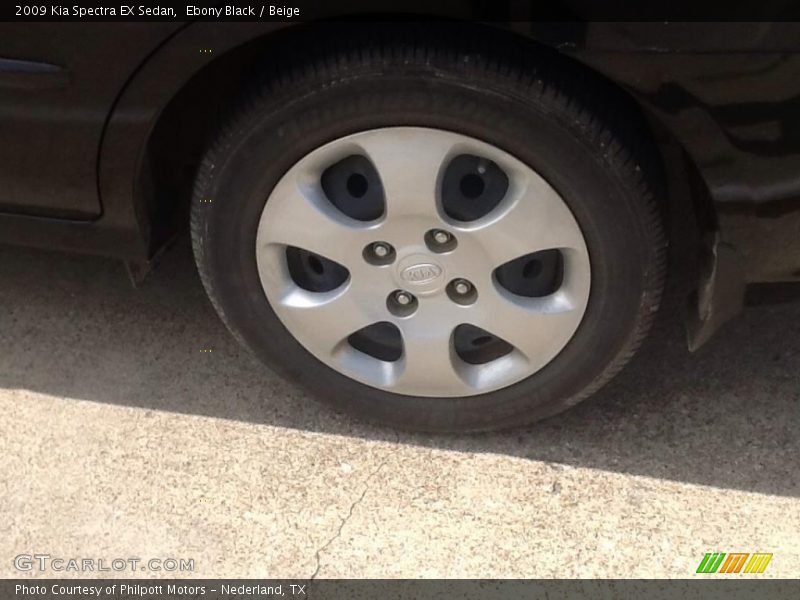 Ebony Black / Beige 2009 Kia Spectra EX Sedan